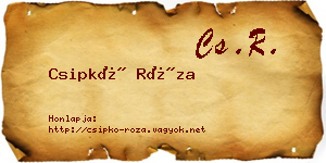 Csipkó Róza névjegykártya