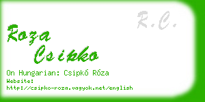 roza csipko business card